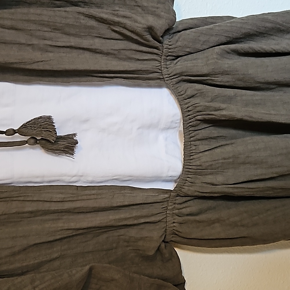 Aerie L Open Back Dress NWT Army Green - Picture 5 of 11